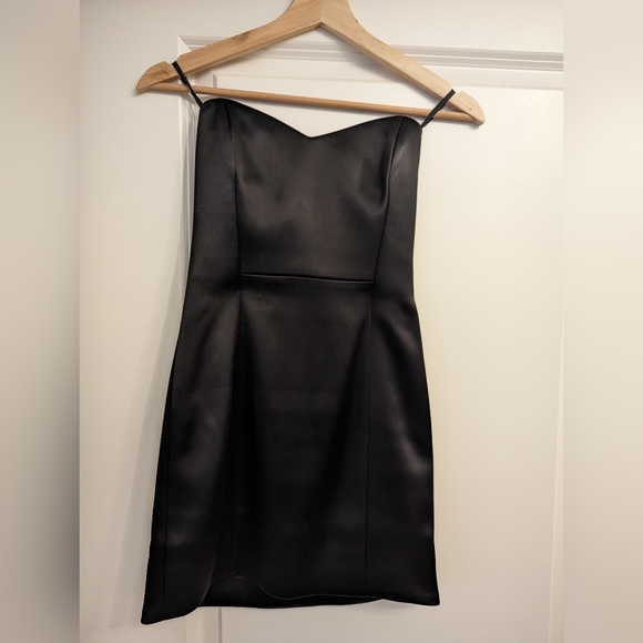 TEN BY BABATON -- HEAVY SATIN DAZZLE DRESS IN BLACK -- XXS - Picture 1 of 6